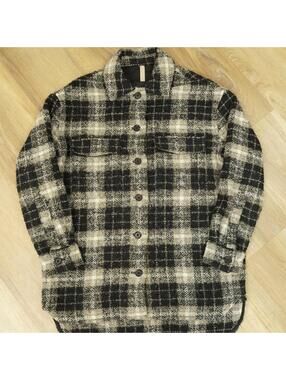 Banana Republic Women's Wool Alpaca Cotton Blend Jacket - Plaid XS